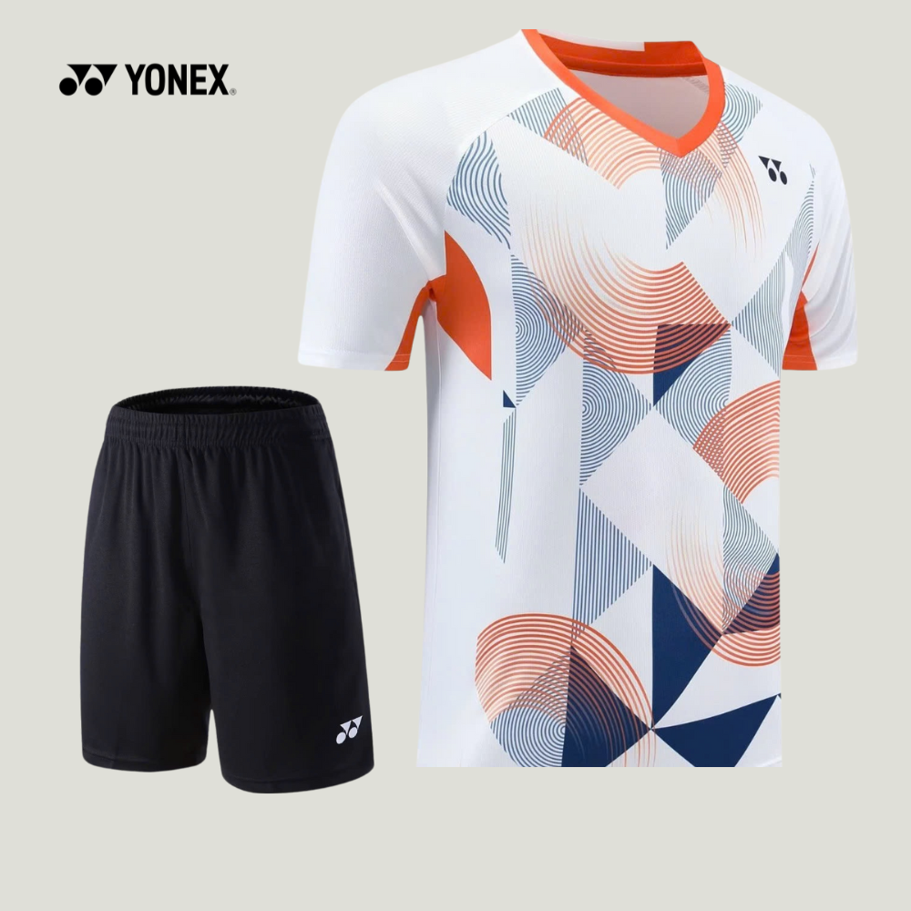 Yonex Men's Tournament Crew Shirt 10811 (White/Orange)