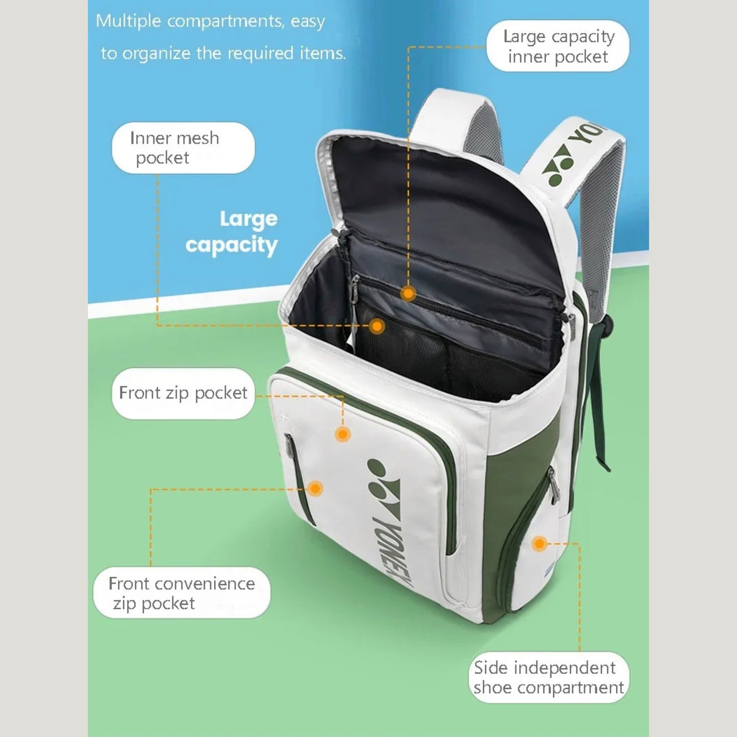 Yonex Badminton Racket Backpack [13 colors]