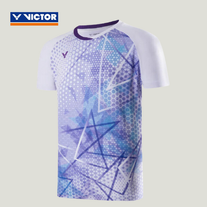 Victor Unisex Game Tshirt T10068 (White Purple)