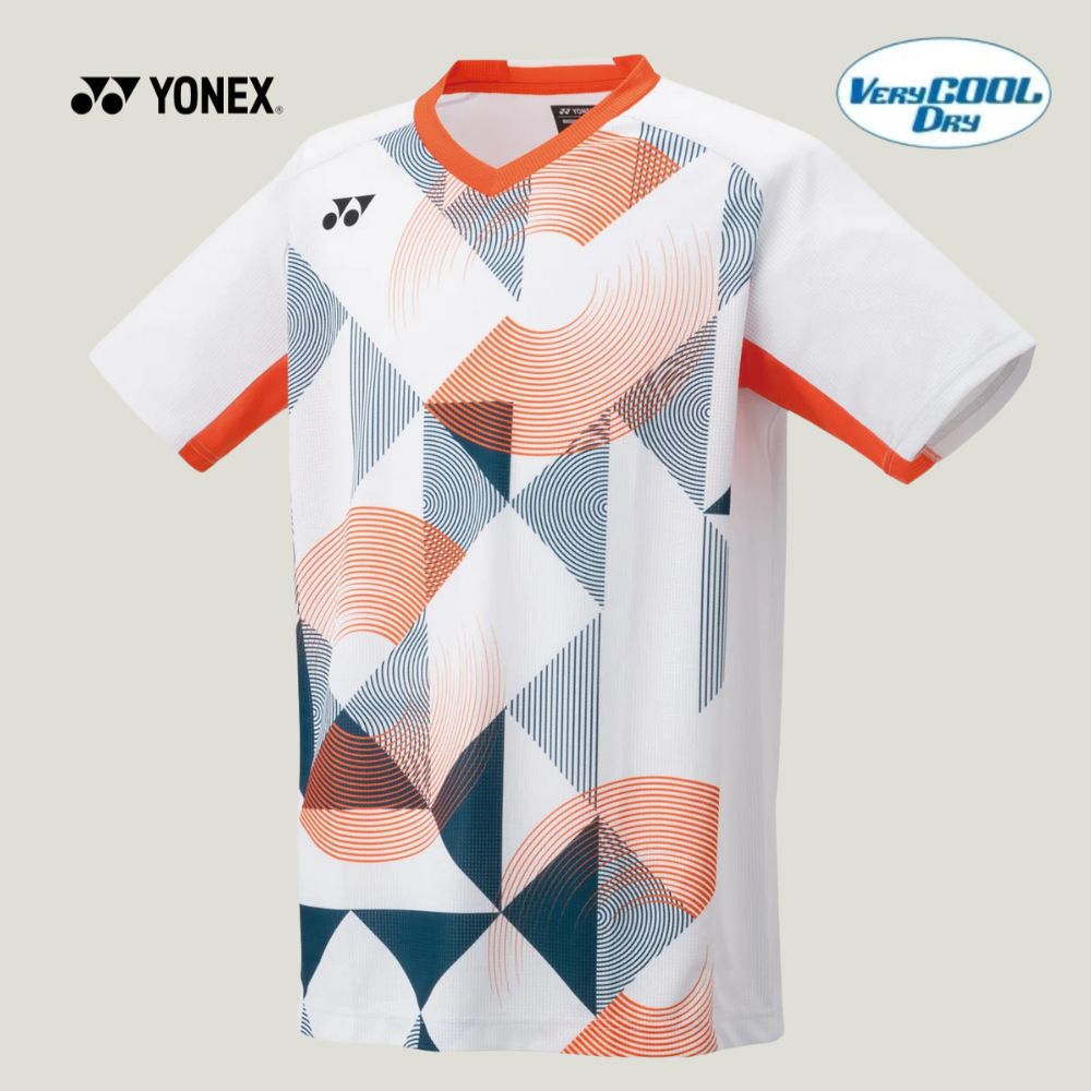 Yonex Men's Tournament Crew Shirt 10811 (White/Orange)