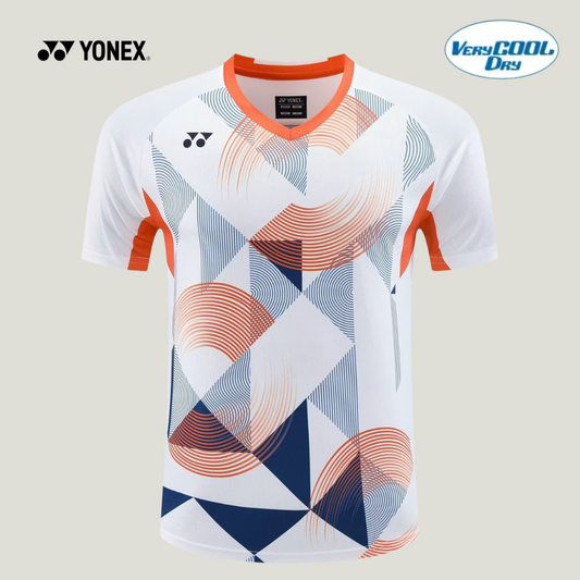 Yonex Men's Tournament Crew Shirt 10811 (White/Orange)