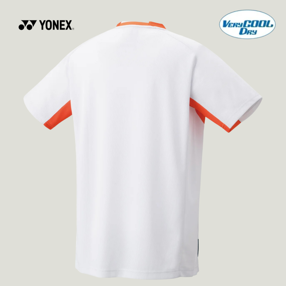 Yonex Men's Tournament Crew Shirt 10811 (White/Orange)